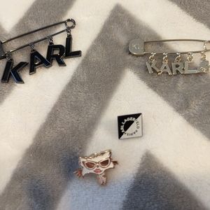 Karl Lagerfeld Pins set of 4